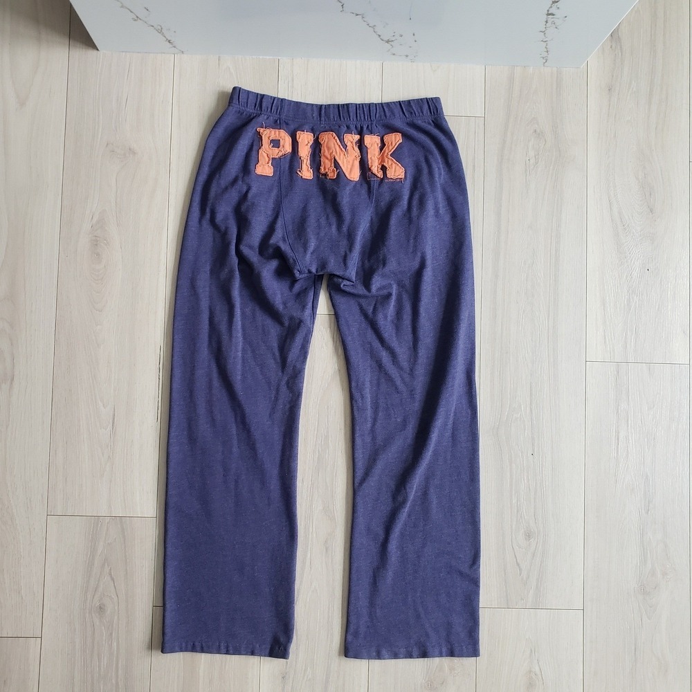Victorias Secret PINK Pants Womens‎ S Blue Orange Illini Y2K Sweatpants
